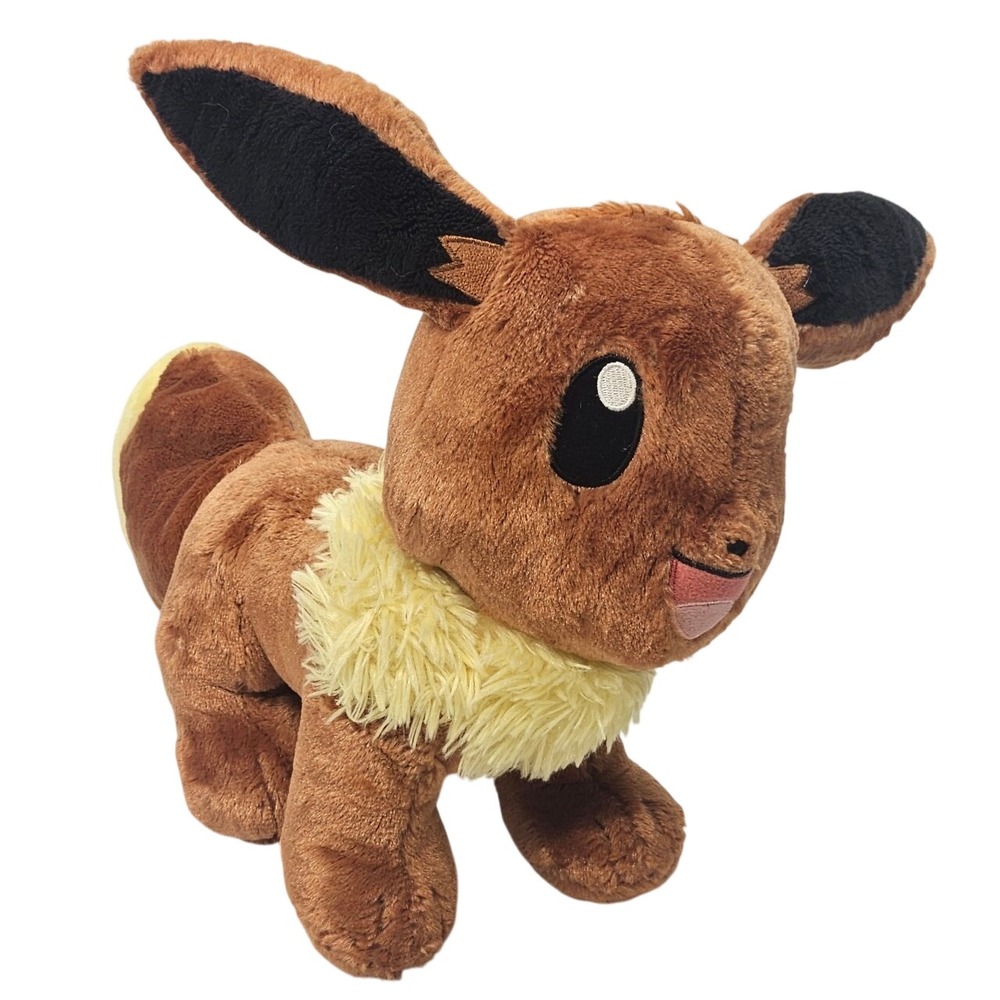 Build a Bear Pokemon Eevee Plush Stuffed Animal Brown Yellow Ears Tail